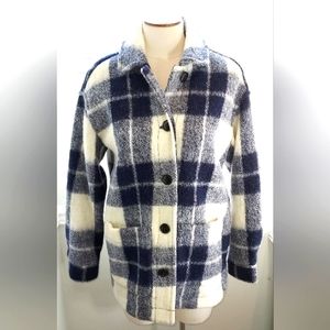 Madewell Walton Shirt Jacket in Collecton Plaid NWOT small flaw